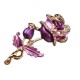 Multicolor Rhinestone Rose Flower Brooch Pins For Women