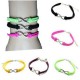 Multicolor Silver Infinity Charm Bracelet Metal Leather Bracelet