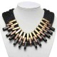 Multilayer Charm Chain Statement Bib Pendant Necklace For Women