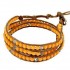 Multilayer Turquoise Stone Bead Leather Cord Wrap Braided Bracelet