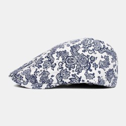 Mysterious Chinese Style Totem Porcelain Prints Tide Fashion Beret Caps