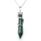 Natural Hexagonal Prism Gemstone Snake Pendant Necklace Jewelry