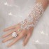 Pearl Lace Flower Wedding Bridal Gloves Ring Bracelet For Women