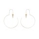 Punk 18K Gold Plated Cone Charm Piercing Hoop Earrings Jewelry for Women Best Gift