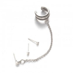 Punk Cartilage Earring Vintage Antique Silver Color Piercing Stud Earrings for Women