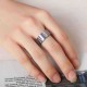 Punk Colorful Wire Drawing Stainless Steel Finger Ring Geometric Cone Unisex Engagement Rings