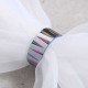 Punk Colorful Wire Drawing Stainless Steel Finger Ring Geometric Cone Unisex Engagement Rings