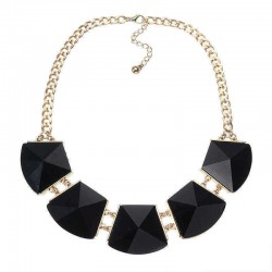 Punk Exaggerate Short Necklace Geometric Resin Pandent Choker Clothing Accessories for Women