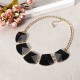 Punk Exaggerate Short Necklace Geometric Resin Pandent Choker Clothing Accessories for Women