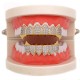 Punk Geometric Metal Rhinestone Decorative Braces Hip Hop Diamond Gold Braces Teeth Jewelry