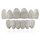 Punk Geometric Rhinestone Braces Cross Diamond Mosaic Denture Teeth Jewelry