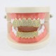 Punk Geometric Rhinestone Braces Cross Diamond Mosaic Denture Teeth Jewelry