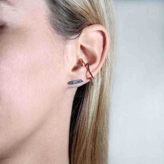 Punk Hollow Star Womens Earring No Piercing Ear Clip for Women Girl Party Costume Jewelry