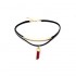 Punk Necklace Red Tassel Pendant Flannel Choker Fashion Clothing Accessories for Women