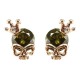 Punk Skull Crown Ear Stud Exquisite Zinc Alloy Rhinestones Earrings for Women