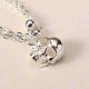 Punk Skull Pendant Double Layer Bell Foot Chain Silver Plated Anklet