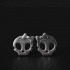 Punk Skull Skeleton Golden Bowknot Ear Stud Vintage Silver Earring Gift for Girl Women