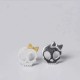 Punk Skull Skeleton Golden Bowknot Ear Stud Vintage Silver Earring Gift for Girl Women