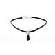 Punk Women Jewelry Tassel Pendant Shiny Rhinestone Black Choker Clavicle Necklace