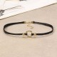 Punk Women's Choker Dacron Circle Charm Simple Style Clavicle Necklace Clothing Accessories