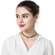 Punk Women's Choker Dacron Circle Charm Simple Style Clavicle Necklace Clothing Accessories