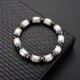 Retro Black Gallstone Beaded Bracelets Vintage Oval Irregular Unisex Bracelet Ethnic Jewelry