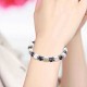 Retro Black Gallstone Beaded Bracelets Vintage Oval Irregular Unisex Bracelet Ethnic Jewelry