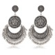 Retro Bronze Tassels Earring Flower Totem Ear Drop For Women