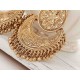 Retro Ethnic Tassel Alloy Flower Moon Drop Dangle Earring Jewelry for Women