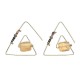 Retro Geometric Triangle Natural Crystal Stone Women Earrings