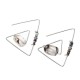 Retro Geometric Triangle Natural Crystal Stone Women Earrings