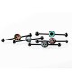 Retro Industrial Barbell Skull Ear Holes Trendy Ear Stud Female Male