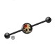 Retro Industrial Barbell Skull Ear Holes Trendy Ear Stud Female Male