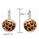 Retro Leopard Print Earrings Time Gem Ear Drop Earring Ethnic Jewelry For Women