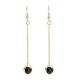 Retro Long Ear Drop Crystal Asymmetric Personality Earrings