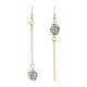 Retro Long Ear Drop Crystal Asymmetric Personality Earrings