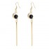 Retro Long Ear Drop Crystal Asymmetric Personality Earrings