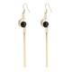 Retro Long Ear Drop Crystal Asymmetric Personality Earrings