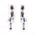 Retro Magic Hands Spider Drop Crystal Silver Dangle Earring Gift for Women