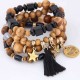 Retro Mix Color Beaded Bracelet Bohemian Butterfly Stars Multi Layer Bracelet For Women