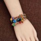 Retro Multi Layer Beaded Bracelet Agate Stone Winding Bracelet For Women Ethnic Jewelry