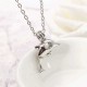 Retro Pearl Necklace Cute Fashion High Polished Dolphin Pendant Chain Jewelry for Women Men Gift