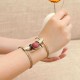 Retro Red Turquoise Open End Bangle Bracelets Gift for Women