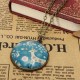 Retro Reindeer Butterfly Glass Cabochon Pendant Necklace Multi Pattern