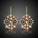 Retro Rhinestone Flower Earrings Diamond Pearl Ear Drop Earring For Women