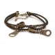 Retro Simple Funny Double-deck Zipper Anklet