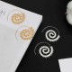 Retro Spiral Heart-Shaped Earrings Exaggerated Fashion Jewelry Earring For Women