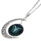 Retro Style Pendant Necklace Luminous 12 Constellation Crescent Necklace Gift For Girl