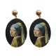 Retro Style Starry Sky Ear Drop Earring Printed Baroque Temperament Girl Earring