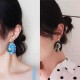 Retro Style Starry Sky Ear Drop Earring Printed Baroque Temperament Girl Earring